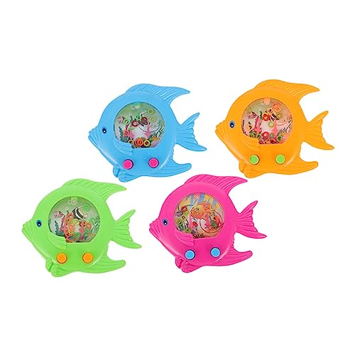 VICASKY 12 STK Wasserflugzeug Fischspielzeug Stapelspielzeug Wurfringspielzeug Spieltelefon Mit Wasserring Fish Ring Toss Wasserspiele Handheld-wasserspielzeug-Spiel Plastik von VICASKY