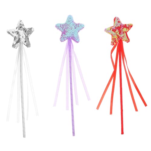 VICASKY 12 STK Zauberstab Fairy Wand Kinderkleider Costume Kleidung für Kinder kinderbekleidung für Mädchen Glitzer-Fee-Stick Gastgeschenke Feenstab für Mädchen Plastik von VICASKY