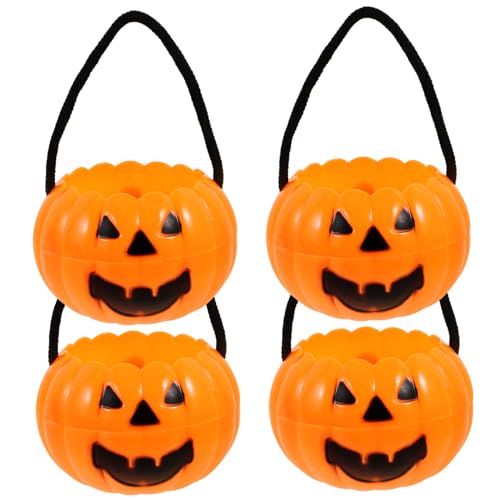 VICASKY 12 Stück Abnehmbare Kürbis Eimer Mini Kürbis Eimer Halloween Geschenktüten Süßigkeiten Dekor Kürbis Süßigkeiten Eimer Halter Miniatur Dekoration Süßigkeiten von VICASKY