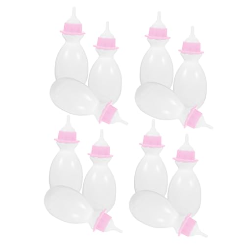 VICASKY Miniatur Milchflaschen Für Puppen Zubehör Für Puppenhaus Plastik Fläschchen Für Babyspielzeug Ideale Zur Babyparty Und Für von VICASKY