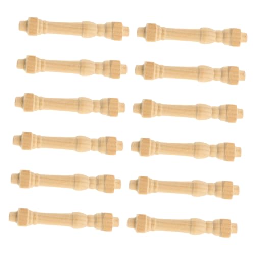 VICASKY 12 Stück Teiliges Mini Holzgeländer Langlebig Miniatur Möbel Geländerpfosten für Puppenhaus DIY Basteln Zubehör VICASKY 12 Stück Teiliges Mini Holzgeländer Langlebig Miniatur Möbel Geländerpfosten für Puppenhaus DIY Basteln Zubehör von VICASKY