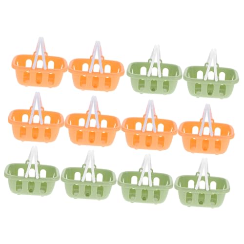 VICASKY 12 Stück Teiliges Miniaturkorb Realistisch Gestaltete Simulation Dekoratives Miniatur Einkaufskorb Modell für Puppenhaus Garten und Desktop Deko Kindgerechtes Orange VICASKY 12 Stück Teiliges Miniaturkorb Realistisch Gestaltete Simulation Dekoratives Miniatur Einkaufskorb Modell für Puppenhaus Garten und Desktop Deko Kindgerechtes Orange von VICASKY