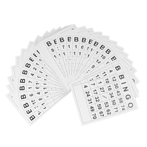 VICASKY 120st Bingo-Karten Kartenspiel Elektronisches Bingospiel Bingo-Spiele Für Bingo-Spielkarten Interessantes Gesellschaftsspiel Interaktives Partyspiel Sammelzubehör Papier Weiß von VICASKY