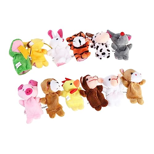 VICASKY 12St Fingerpuppe Puppen kinderpuppe Toy Kindergeburtstag spieluhren Tierpuppen Mini-Kuscheltiere Fingerspielzeug Marionette tragbare Spielfiguren Kinderversorgung Stoff von VICASKY