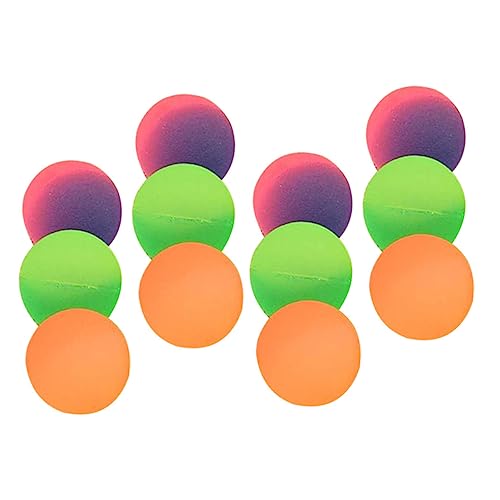 VICASKY 12St Hüpfender Ball Neon hüpfende Bälle Kinderspielzeug Sport Outdoor-Spielzeug Pitbälle spielzeug für kinder toys Kinderspiel Spielzeug Hüpfbälle für Kinder Gummi Colorful von VICASKY