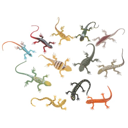 VICASKY 12St künstliche - Chamäleon Spielzeugfrosch mit Haube Mini für kinderspielzeug Partygeschenke Gecko-Modelle aus Kunststoff Plastik von VICASKY