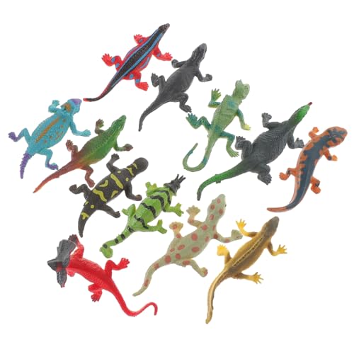 VICASKY 12st Chamäleon-Modell Jungen Kinderspielzeug Tiererkennungsspielzeug Spielzeuge Tierische Sammelfigur Eidechsenfiguren Spielzeug Lernspielzeug Für Kinder Gecko-Figur Tiermodell PVC von VICASKY