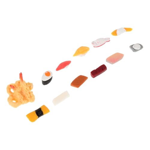 VICASKY 12st Sushi-Modell Spielzeug Mini- -Requisite Miniatur-Sushi-Figur Mini-Sushi-Requisiten Mini-hausversorgung Simulation Von Essensrequisiten Ausstellungsessen Plastik von VICASKY