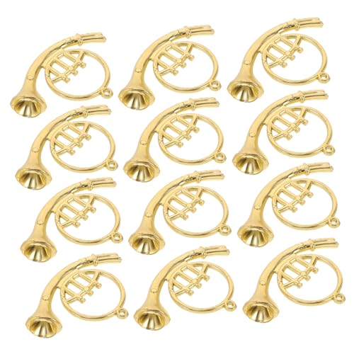 VICASKY Einzigartige Goldene Mini-Saxophon-Ornamente Im 12er-Pack Verleihen Ihrer Weihnachtsbaumdekoration Eine Musikalische Note von VICASKY