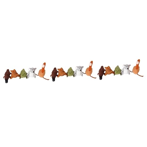 VICASKY 15 STK Fingerpuppen hühner Spielzeug animanimals die krokodile fingerpüppchen Kangaroo Toy Kuscheltiere animarus kanguruh Finger Puppets kaenguru kucheltier Tierpuppen von VICASKY