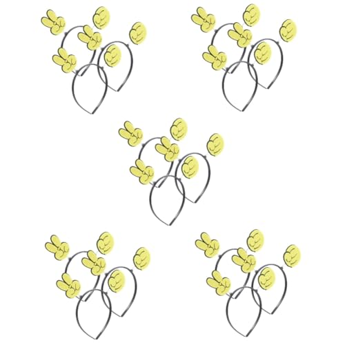 VICASKY 15 Stk Lustige Haaraccessoires süßes Stirnband lustiger Kopfschmuck Party-Kopfschmuck weihnachts haarschmuck gelbes haarband dekoratives Stirnband kompaktes Stirnband Abs Yellow von VICASKY