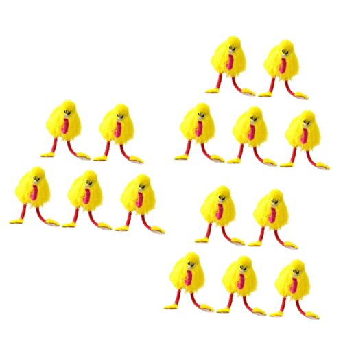 VICASKY 15 Stück Schnur Puppen Für Kinder Stofftiere, Plüschtiere Scrump Plüsch Plüschpuppen Stofftier Kinder Spielset Tierspielzeug Flamingo-marionetten-Spielzeug Hölzern Yellow von VICASKY