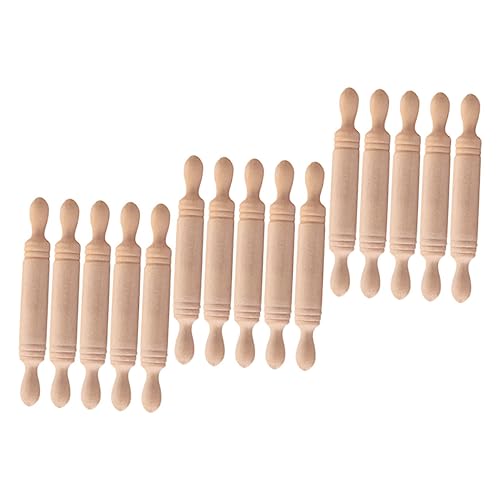 VICASKY Miniatur-Nudelholz 15-teiliges Rolling Set Nudelholz Küche Knete Kinder Roller Dekoratives Handwerk von VICASKY