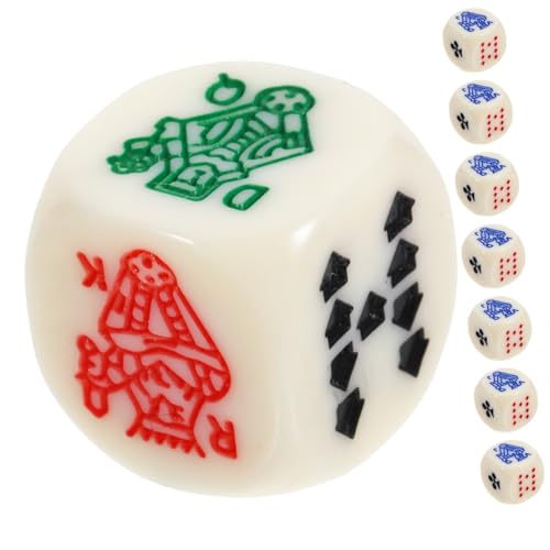 VICASKY 15st Poker Würfel Pokerwürfel Tragbare Würfelspiel-Requisite Partygeschenke Spiele Für Geburtstagsfeiern Jetons Partyzubehör Trinkspielwürfel Lustige Spielchips Acryl von VICASKY