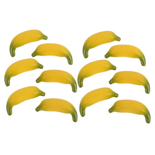 VICASKY 15st Simulierte Banane Simulationsbanane Gelbe Miniaturbananen Winzige Bananen Obstdekoration Aus Kunststoff Mini-Banane Für Die Küche Mini-Bananen Künstliche Früchte Plastik von VICASKY