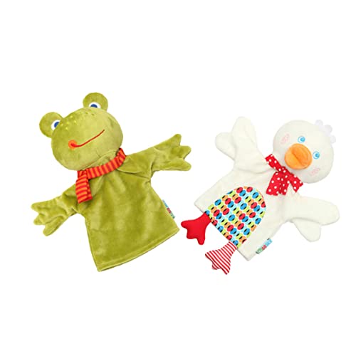 VICASKY 16 STK Handpuppe Kinderspielzeug tierische Fingerpuppe Kind Bevorzugungspuppen interaktive Puppen pucktuch Tierpuppenspielzeug interaktives Spielzeug Baumwolle Green von VICASKY