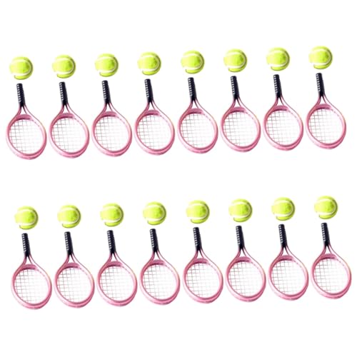 VICASKY 16 Sätze Tennisschläger Tennis Tennisschlägerdekor Für Kinder Fotografie Requisiten Mini- Tennisschlägermodell Für Kinder Dekoratives Tennisschläger-Modell Mini-Tennis Plastik von VICASKY