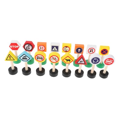 VICASKY 16 Stück Teiliges Holz verkehrszeichen spielset für Pädagogische Straßenschilder Interaktives Lernspielzeug mit Bunten Formen Fördert Sicherheitsbewusstsein und Zusammenarbeit im VICASKY 16 Stück Teiliges Holz verkehrszeichen spielset für Pädagogische Straßenschilder Interaktives Lernspielzeug mit Bunten Formen Fördert Sicherheitsbewusstsein und Zusammenarbeit im von VICASKY