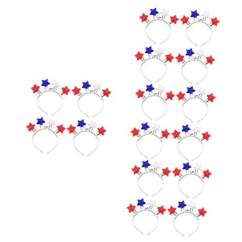 VICASKY 16 Teiliges Independence Day Haarband aus Leichtem Langlebigem Abs mit Leuchtenden Sternen Festliches Stirnband für Of July Karneval Halloween und Partyzubehör VICASKY 16 Teiliges Independence Day Haarband aus Leichtem Langlebigem Abs mit Leuchtenden Sternen Festliches Stirnband für Of July Karneval Halloween und Partyzubehör von VICASKY