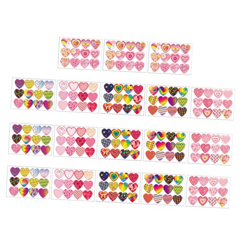 VICASKY 18 Blatt Aufkleber Zum Valentinstag Liebe Dekorative Aufkleber Valentinstag Siegelaufkleber Geschenkverpackungsetiketten Valentinstag Aufkleber Bastelaufkleber Beschichtetes Papier von VICASKY