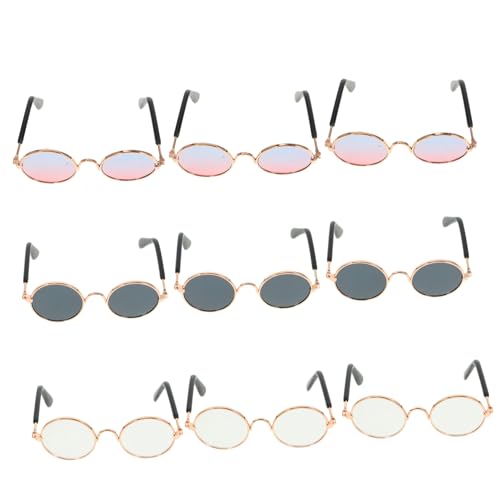 VICASKY 18 STK Gläser doll Accessories kindergeburtstags mitgebsel Puppenmode dekobrille Puppenaccessoire Mini-Zubehör Spielzeug Mini-Puppen dekorative Puppenbrille Puppenzubehör Glas von VICASKY