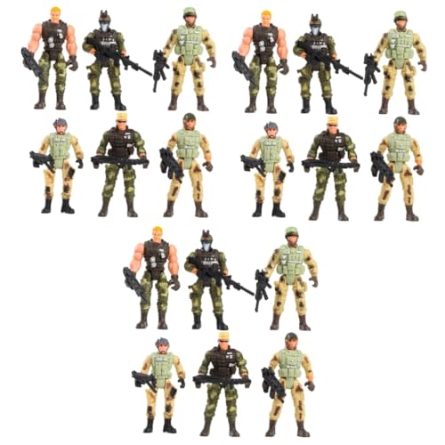 VICASKY 18 STK Militärsoldatenmodell Spielzeug Toys Soldatenfiguren Spielzeug Soldaten-Actionfiguren Mini-Spielzeug Jungs-Spielzeug Soldatenmodelle Desktop-Soldatenstatuen von VICASKY