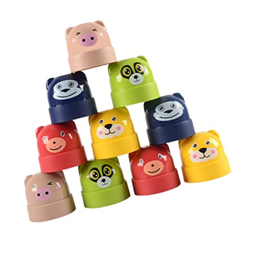 VICASKY 1Satz Cartoon DIY Stapelspielzeug Bunte Block Stapelspiele Für Kreative Pädagogisches Lernspielzeug Feinmotorik Und Kreativität Early Education Toy von VICASKY