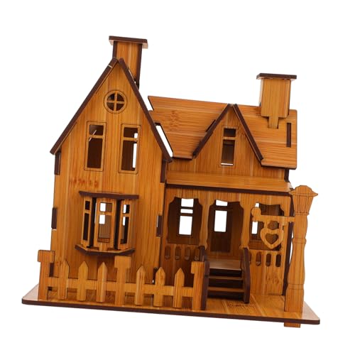 VICASKY 1Stk 3D- -Puzzle Puzzle D Modellbau Puzzle 3D-Puzzle- 3D-Hausmodell Hausmodell-Puzzle- 3D- Bauen zusammen Holz von VICASKY