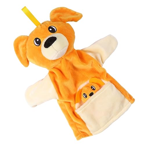 VICASKY 1Stk Beruhigendes Fingerbett- Animal-Design spielzeughandys für Babys Handpuppe beschwichtigendes Fingerabdeckungsspielzeug Plüschpuppe beruhigendes Yellow von VICASKY