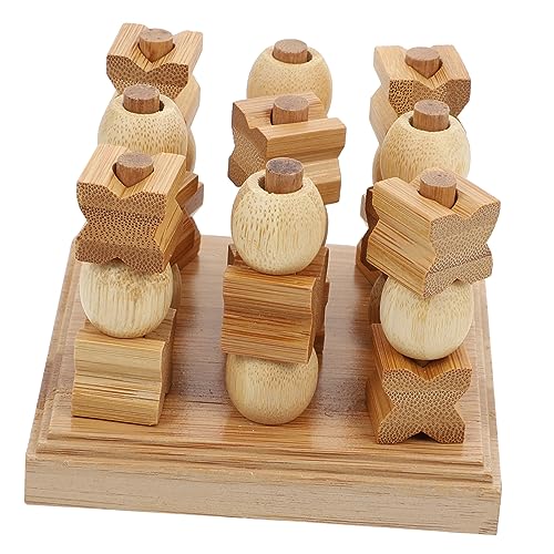 VICASKY 1Stk Dreidimensionales Toe interaktives lernspiel holzspielsachen Schach Schachbrett Früherziehung Schach Sudoku-Schach für Bambus Brown von VICASKY