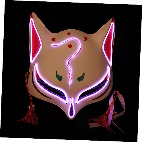 VICASKY 1Stk Fuchs Glow Maske lustig leuchtend Party-Cosplay-Masken Fuchs Cosplay-Masken halloween merch halloween costume kleidung Karnevalsnachtmaske kreative Maske Plastik Violett von VICASKY