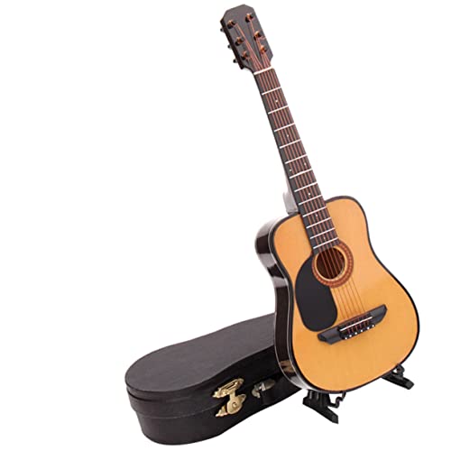 VICASKY 1Stk Gitarrenmodell Mini-Dekor Miniatur Gitarre Desktop-Gitarren-Dekor Zubehör für Spielsets Dekorative Gitarrenfigur Musikalisches Dekorationsobjekt Mini-Gitarren-Dekor Hölzern von VICASKY