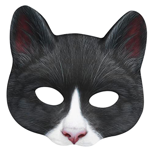 VICASKY 1Stk Halloween-Kuh-Katzen-Maske Punk-Maske Make-up-Maske Katzenmasken Schönheitsmaske Maskenkleidung halloween costume halloween kleidung Cosplay-Maske Halloween-Maske Eva Black von VICASKY