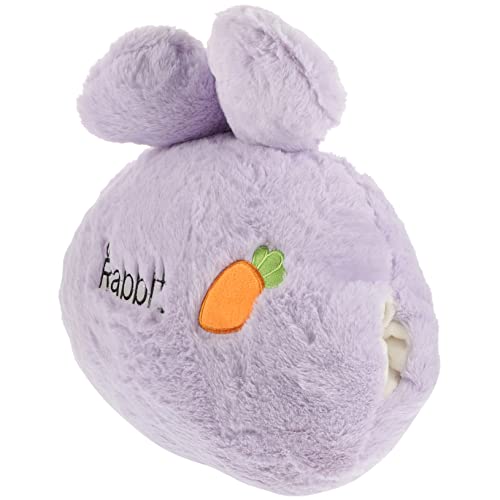 VICASKY 1Stk Kaninchenpuppe Plüschtiere gefüllte Plüschpuppen tragen Nachtlicht füttern Hausschuhe Männer Cute Pillow Lovely Pillow weinachts Sofadekorationen Handwärmer Violett von VICASKY