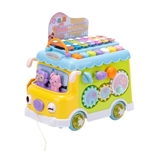 VICASKY 1Stk Kinderklavier interaktives kinderinstrumente School Bus Toy babyspielzeug jucarii pentru copii Piano-Bus- Xylophon-Bus- Xylophon in Busform Plastik von VICASKY