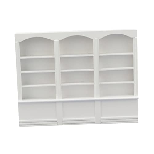 VICASKY 1Stk Mini-Möbelzubehör für Kinder kindergeschenke minikühlschrank Mini Bookshelf Mini Bookcase Miniatur winzige Möbel bücherregal Minischrank Vitrinenmodell hölzern Weiß von VICASKY