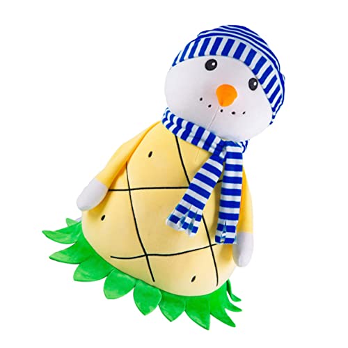 VICASKY 1Stk Schneemann-Puppe Urlaub Plüschfiguren Weihnachtsbaum-Plüsch-Ornament pummeluff Kuscheltier beschwertes Kuscheltier Weihnachtspuppendekoration Weihnachtshandwerkspuppe Yellow von VICASKY