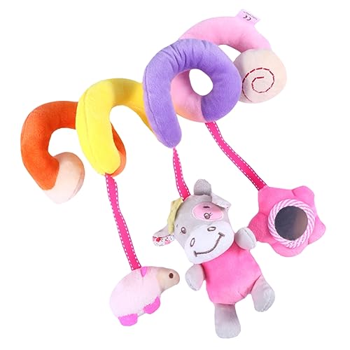 VICASKY 1Stk Spielzeug mit klingelnder Glocke Kinderwagen Autositz Auto Spielzeug Animal Toys Tier Spielzeug Soft Toy babybrause Kinderwagen Kinderbett Spielzeug spiralförmiges Spielzeug von VICASKY