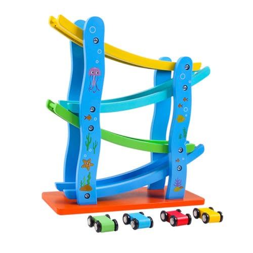 VICASKY 1Stk Vierstöckiger Gleisblock Lernspielzeug für Kinder Autospielzeug für Kinder Kinderspielzeug Kinder Spielzeug holzspielsachen Spielzeuge Segelflugzeugspielzeug Rennspiel hölzern von VICASKY