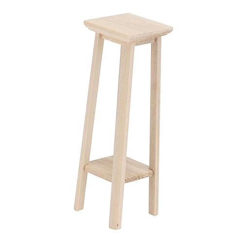 VICASKY 1Stk hoher Hocker bastelpappe bastelset high Chair Spielzeugmöbel essbrett hochstuhl Miniaturhausmöbel Miniaturschmuck Mini Möbel Mini-Hocker Micro-Hocker-Modell hölzern Khaki von VICASKY