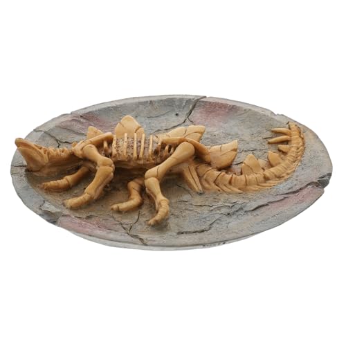 VICASKY 1stk Dinosaurier-fossil-Modell Skulptur Wandgemälde Dinosaurier Licht Wandtattoos Wanddekoration Mit Tierköpfen Fossilien Neon Statue Kopfschmuck Drachen Velociraptor Orange Harz von VICASKY