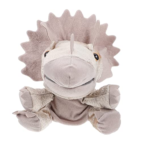 VICASKY 1stk Dinosaurier-handpuppenspielzeug Cartoon- Weiches Piratenspielzeug Tierische Plüschtiere Mini- Kleinkindspielzeug Pp Baumwolle Brown von VICASKY