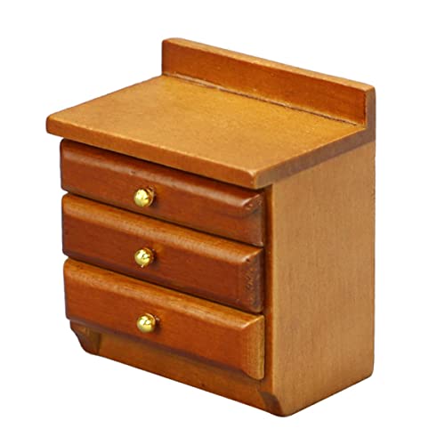 VICASKY 1stk Mini-nachttisch Winzig Klein Miniatur Minikühlschrank Mini-schrankverzierung Holzschrank Handwerk Mini-Schrank Basteln Puppenmöbel Birke von VICASKY