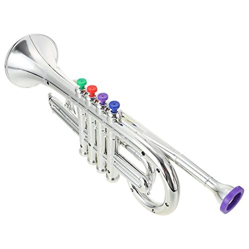 VICASKY 1stk Saxophon-Modell Musikmodell Aus Kunststoff Kinderspielzeug Praktische Simulation Musik Trompete Simulation Musikinstrument Bühnen-Performance-Tools Silver Abs-Kunststoff von VICASKY