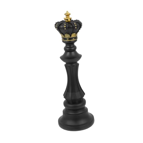 VICASKY 1stk Schach Ornamente Einzigartig Spiel Kunst Ludo Riesiges Schach Turnier Planke Gold Schachbrett Arbeitszimmer Schmücken Auswahl An Einzugsgeschenken Büroschmuck Harz Black von VICASKY