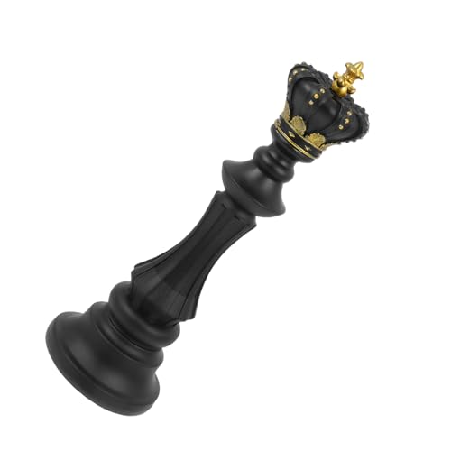 VICASKY 1stk Schach Ornamente Riesiges Schach Spiel Schachbrett Gold Heimtextilien Dekoration Turnier Tragbar Planke Männer- Dekorationen Ludo Schach Kunst Black Harz von VICASKY