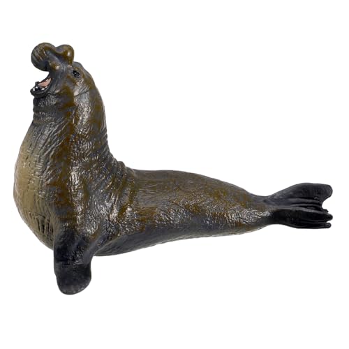 VICASKY 1stk See-Elefanten-Ornamente Robbenspielzeug Tiermodell Seeelefant Spielzeug Wild Life Seal Sammelfigur Realistisches Meerestier Spielzeugfigur Simulation Seeelefant Brown von VICASKY