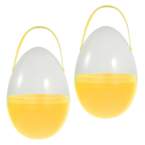 VICASKY 2 . Jumbo Eimer mit Griffen Große Gelbe Befüllbare Plastikbehälter für Ostereier für Ostereier Suche Kinderfreundlich und Tragbar VICASKY 2 . Jumbo Eimer mit Griffen Große Gelbe Befüllbare Plastikbehälter für Ostereier für Ostereier Suche Kinderfreundlich und Tragbar von VICASKY
