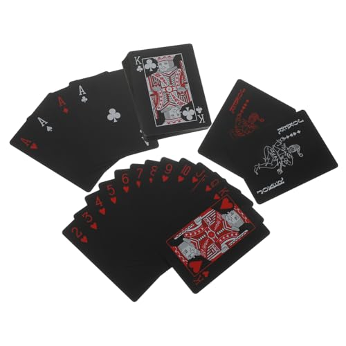 VICASKY 2 Kisten wasserfeste Pokerkarten Kartenspielen unterhaltungsspiele tabsy brettspiel Langlebige Spielkarten Party Spiele boardgame Tischläufer Kartenspiel Masse Partyzubehör Plastik von VICASKY