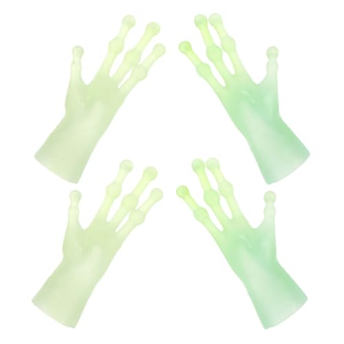 VICASKY 2 Paar Außerirdische Handschuhe Miniatur Kleine Hände Kinderspielzeug Make-up-Pinsel-mülleimer Cardigan-Clips Handgefertigte Haarnadel Solides Mini-quaste Light Green PVC von VICASKY